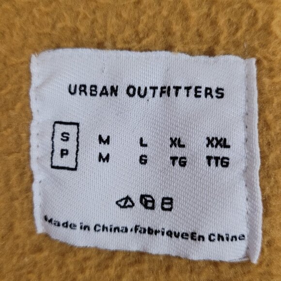 Urban Outfitters Yellow Fleece 1/4 Zip Collared Pullover Jacket Size Small S - Picture 3 of 12